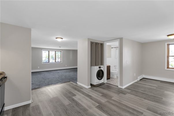 Bathroom, Empty room, Interior, Wood Texture Flooring