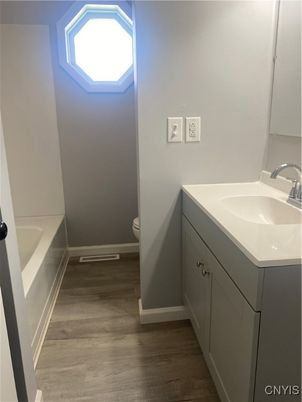 Bathroom, Interior, Wood Texture Flooring