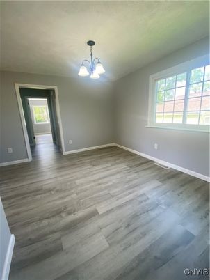 Chandelier, Empty room, Interior, Wood Texture Flooring