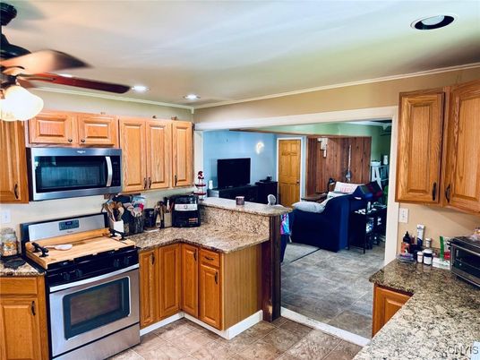Interior, Kitchen, Living room, Recessed Lighting