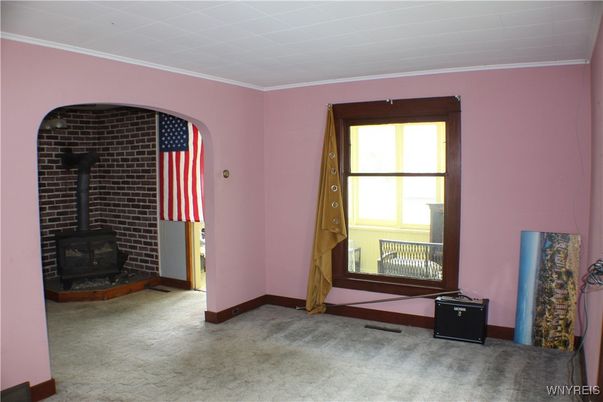 Empty room, Fireplace, Interior, Stone Walls