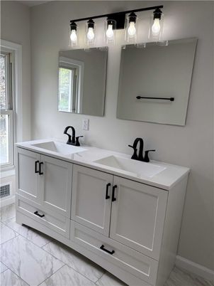 Bathroom, Dual Sink Vanities, Interior, Marble