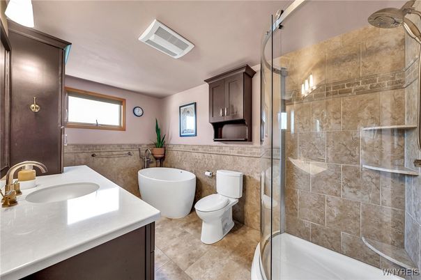 Bathroom, Dual Sink Vanities, Glass Shower, Interior