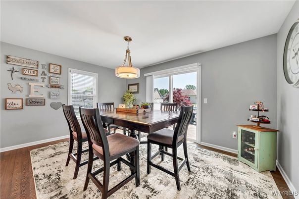 Dining room, Interior, Wood Texture Flooring
