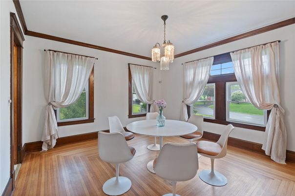 Chandelier, Dining room, Interior, Wood Texture Flooring