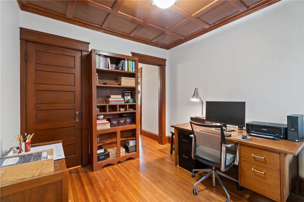 Home Office, Interior, Wooden Ceilings, Wood Texture Flooring