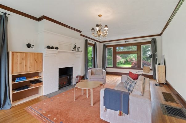 Chandelier, Fireplace, Interior, Living room, Wood Texture Flooring