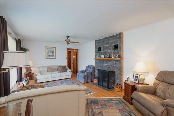 Fireplace, Interior, Living room, Stone Walls, Wood Texture Flooring