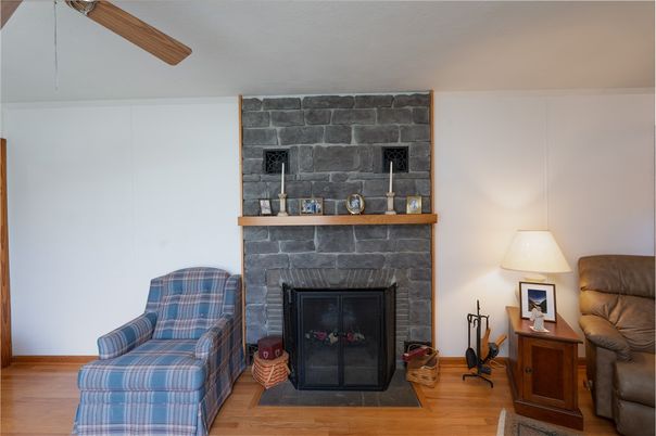Fireplace, Interior, Stone Walls, Wood Texture Flooring
