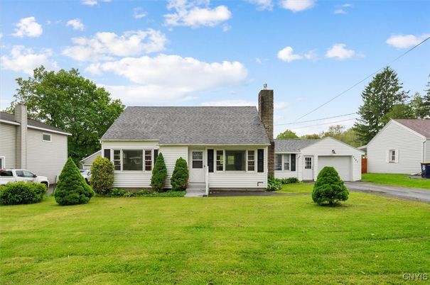 Attached, Backyard, Detached Garage, Exterior, Facade, Cape Cod