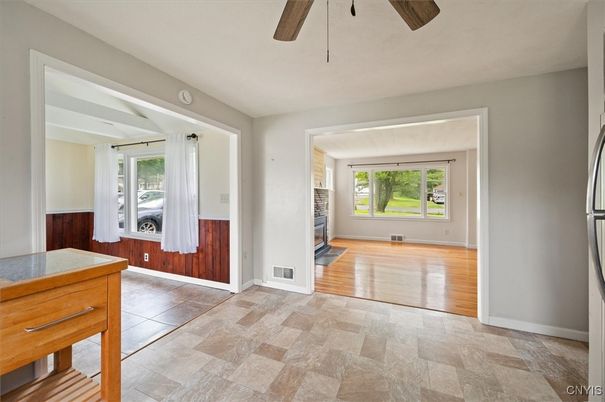 Empty room, Fireplace, Interior, Wood Texture Flooring
