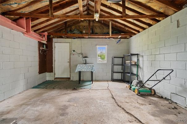 Interior, Stone Walls, Wooden Beams