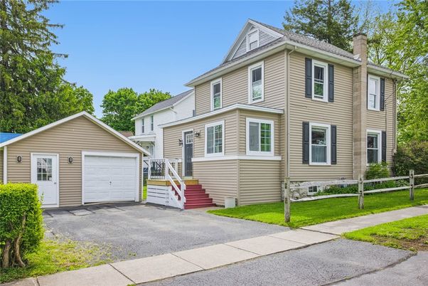 Attached, Detached Garage, Exterior, Facade, Queen Anne Victorian