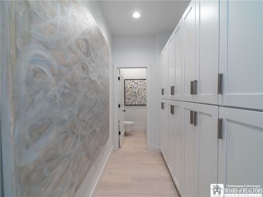 Bathroom, Interior, Recessed Lighting, Wood Texture Flooring