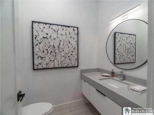 Bathroom, Dual Sink Vanities, Interior, Wood Texture Flooring
