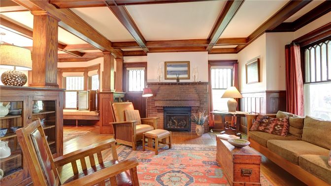 Fireplace, Interior, Living room, Wooden Beams, Wood Texture Flooring, Wooden Walls