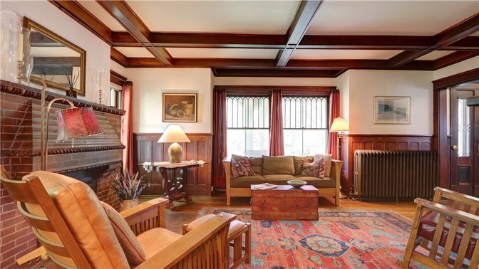 Fireplace, Interior, Living room, Wooden Beams, Wood Texture Flooring