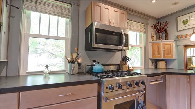 Interior, Kitchen, Recessed Lighting, Stainless Steel Appliances