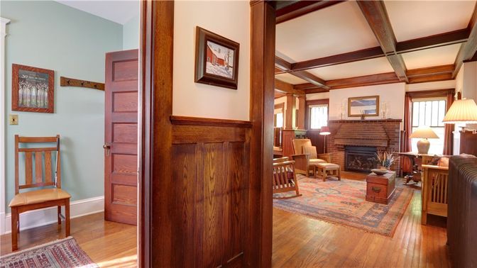 Fireplace, Interior, Wooden Beams, Wood Texture Flooring