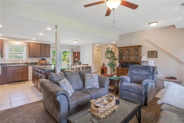 Interior, Kitchen, Living room, Recessed Lighting