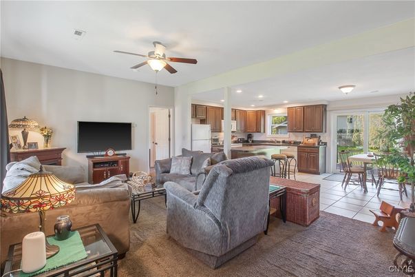 Dining room, Interior, Kitchen, Living room, Recessed Lighting