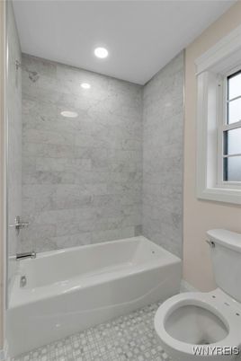 Bathroom, Interior, Marble Walls, Recessed Lighting