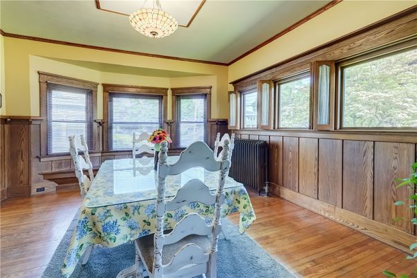 Dining room, Interior, Wood Texture Flooring