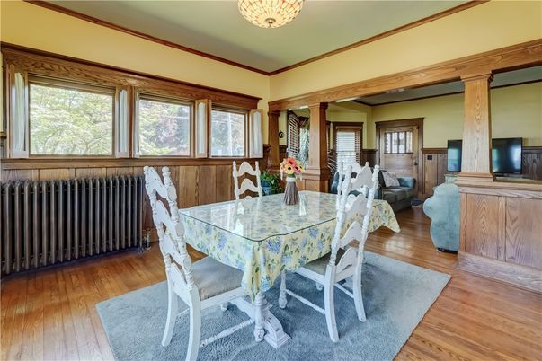 Dining room, Interior, Wood Texture Flooring