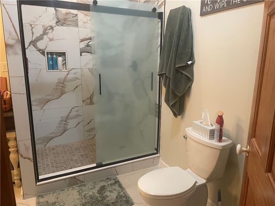 Bathroom, Glass Shower, Interior, Marble Walls
