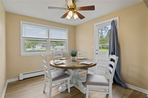Dining room, Interior, Wood Texture Flooring