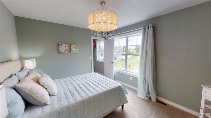 Bedroom, Chandelier, Interior