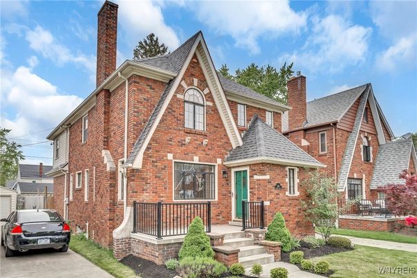 Exterior, Facade, Brick Facade, Tudor Revival
