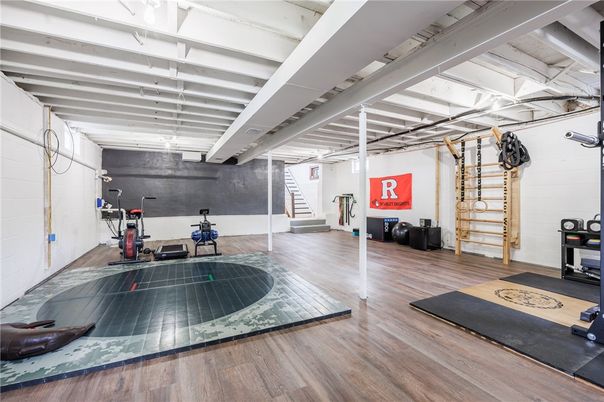 Fitness Equipment, Interior, Wood Texture Flooring
