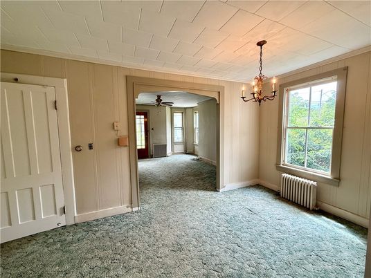 Chandelier, Empty room, Interior