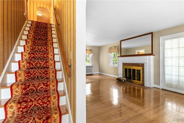 Empty room, Fireplace, Interior, Wood Texture Flooring