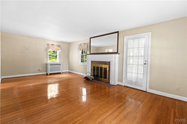 Empty room, Fireplace, Interior, Wood Texture Flooring