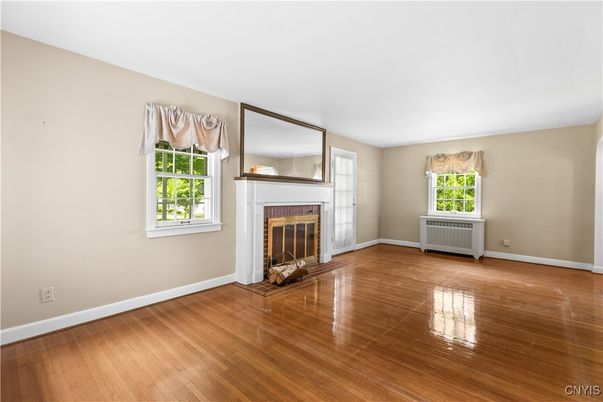 Empty room, Fireplace, Interior, Wood Texture Flooring