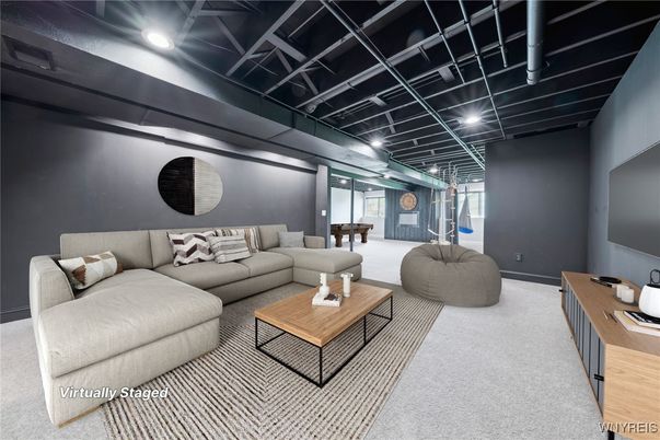 Interior, Living room, Recessed Lighting