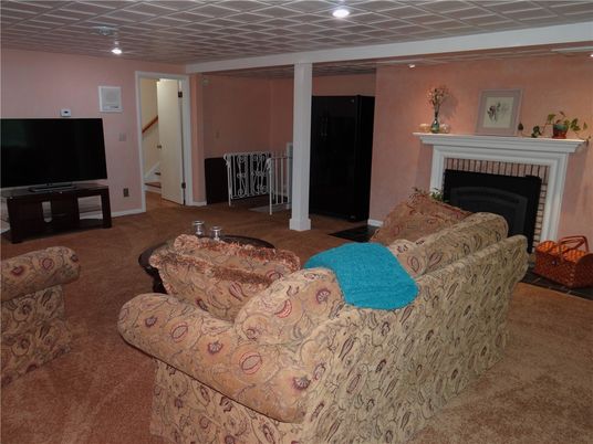 Fireplace, Interior, Living room, Recessed Lighting