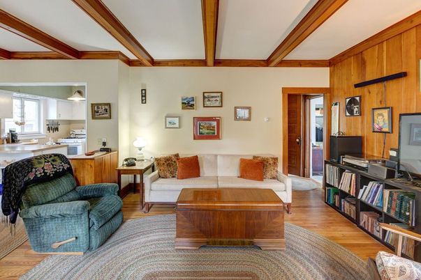 Interior, Kitchen, Living room, Wooden Beams, Wood Texture Flooring