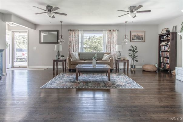 Interior, Living room, Pendant Lights, Wood Texture Flooring
