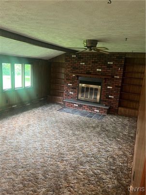 Empty room, Fireplace, Interior, Stone Walls
