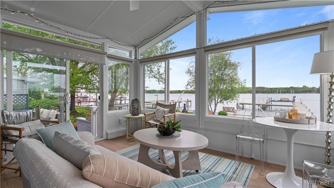 Interior, Living room, Sun Room, Water, Wood Texture Flooring