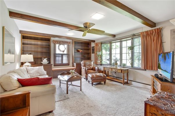 Interior, Living room, Wooden Beams