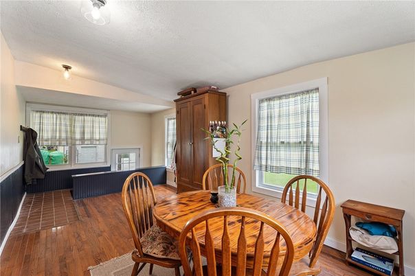 Dining room, Interior, Wood Texture Flooring