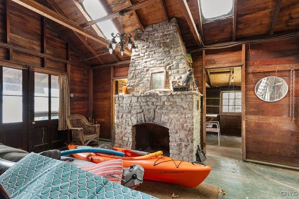 Fireplace, Interior, Stone Walls, Wooden Beams, Wooden Ceilings, Wooden Walls