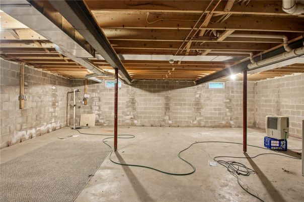 Interior, Stone Walls, Wooden Beams