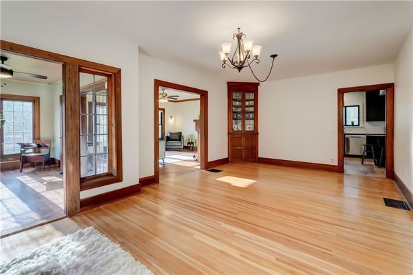 Chandelier, Empty room, Interior, Wood Texture Flooring