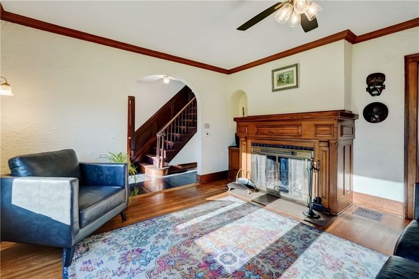 Fireplace, Interior, Wood Texture Flooring