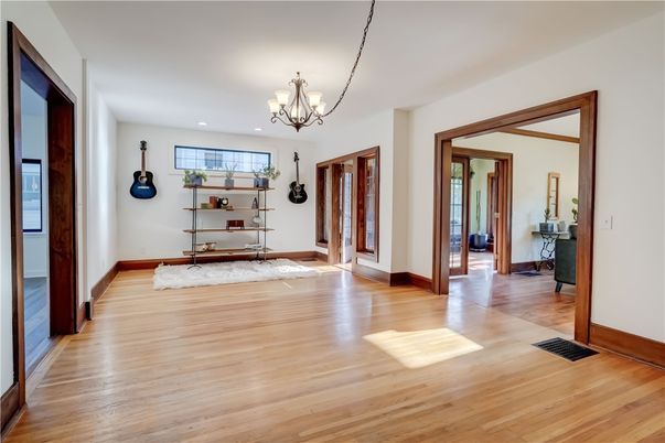 Chandelier, Interior, Recessed Lighting, Wood Texture Flooring
